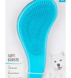 Cepillo Suave 19cm Trixie Gatos Y Perros - Petit Pet Shop Color Turquesa