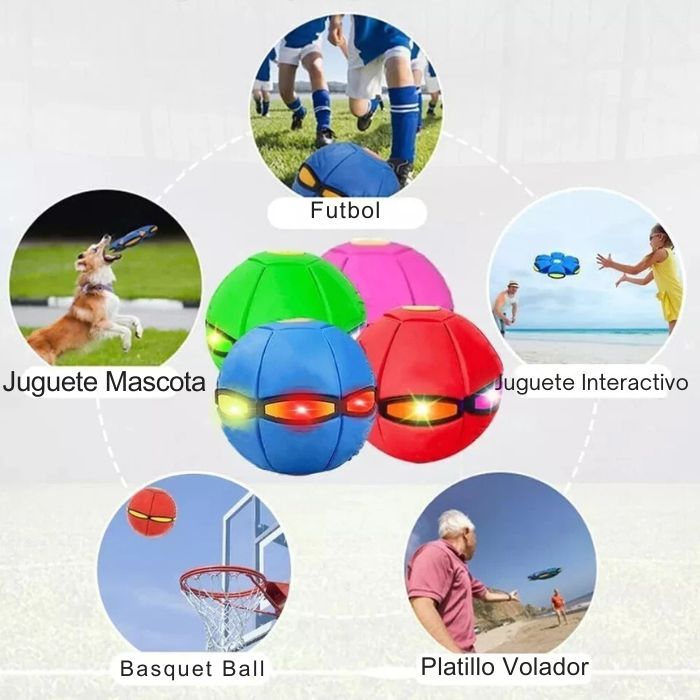 Juguete para Mascotas Platillo Volador Bola para Perros Volando